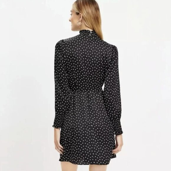 NWOT LOFT Dotted Smocked Mini Flare Dress 00P - Picture 2 of 3